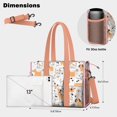 thumbnail image 5 of Teacher Tote Bag,Cute Akita Dog Beagle Bulldog Rottweiler Dachshund Teacher Utility Tote Bag,Large Work Tote Bags for Women with Multiple Pockets,Top Zipper Closure,13.8x10.6x6.7 Inch, 5 of 5