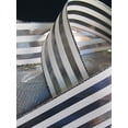 thumbnail image 2 of AK-Trading 1.5" x 25 Yards Metallic Striped Gift Wrap & Craft Ribbon - Silver & Ivory, 2 of 2