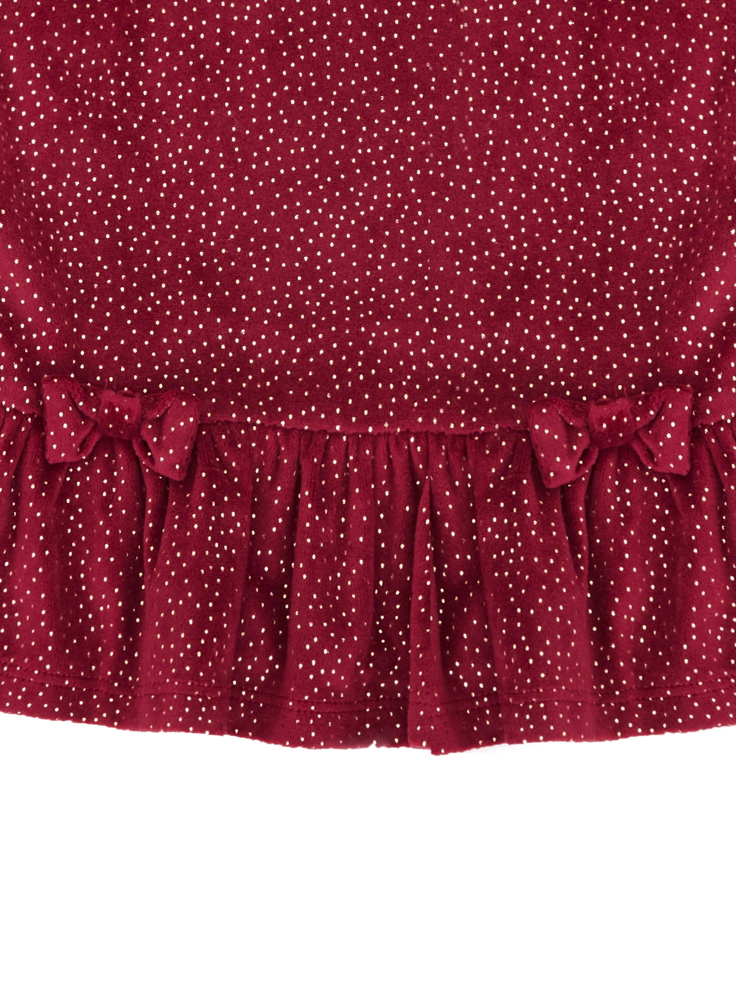 Wonderluxe Baby Girls' Cozy Velour Top, Pant and Headband, 3-Piece Set, Sizes 0-3M-24M