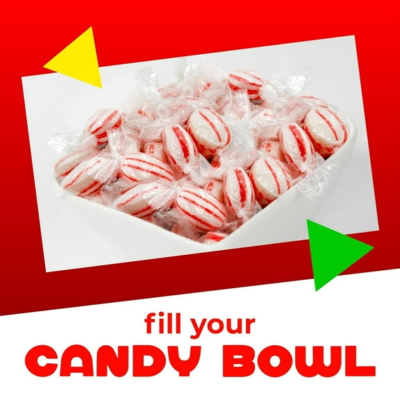 Peppermint Hard Candy Drops, Individually Wrapped (2 Pound Bag )