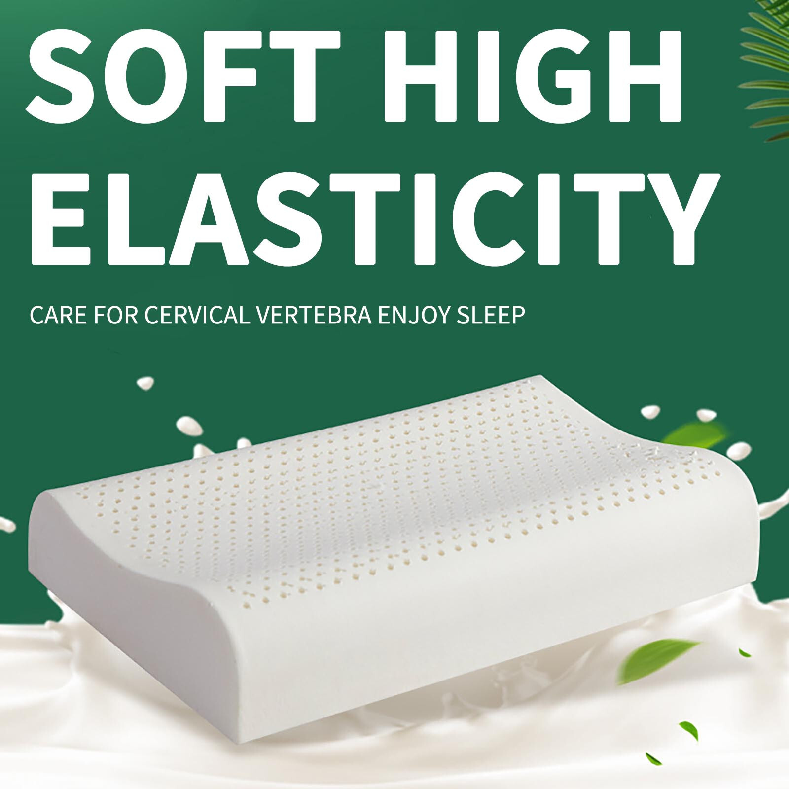 FastXmas Latex Pillow for Sleeping, Ergonomic Cervical Neck Pillow with Washable Cover for Neck and Shoulder Pain Relief, Breathable Adjustable Contour Bed Pillows for Side Back and Stomach Sleeper