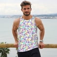 thumbnail image 6 of Fuzoiu Butterflies on Polka Dots Print Men's Workout Tank Tops,Sleeveless Gym Shirt Quick Dry,Fitness Bodybuilding T-Shirt,Muscle Athletic Workout Tee-3X-Large, 6 of 7