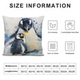 thumbnail image 5 of JEUXUS Decorative Throw Pillow Cover,Watercolor Penguin Mom and Baby  Throw Pillow Case Cushion Cover Home Décor Sofa Decorative Pillow, 5 of 5