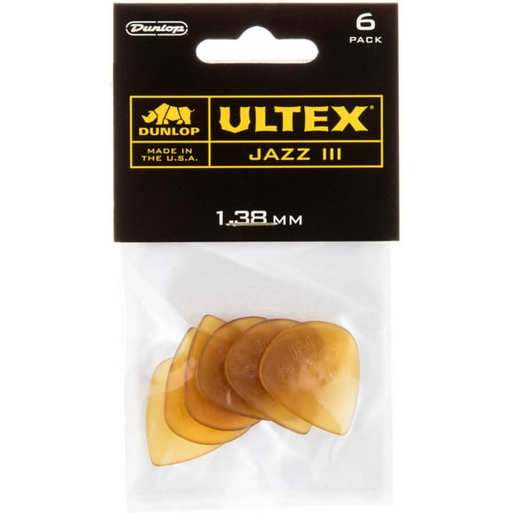 Jim Dunlop Ultex Jazz III Picks - 1.38 mm, 6 Pack