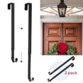 thumbnail image 7 of Haute Decor Adapt™ Adjustable Wreath Hanger with Fleur-de-lis Icon - 2 Pack - Matte Black - Over the Door Hanger Hook - Use with or without icons, 7 of 7