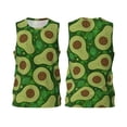 thumbnail image 2 of Gaeub Big Colorful Avocados Men's Mesh Basketball Jersey, Quick-Drying Sleeveless Top S-4XL, Loose Muscle Tank Top -Large, 2 of 9