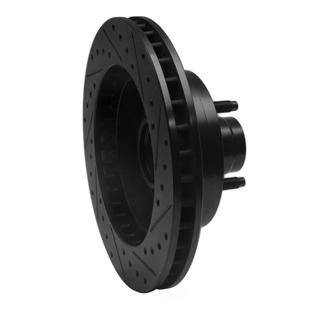 Dynamic Friction Company 633-54097L DFC Brake Rotor - Drilled And Slotted - Black