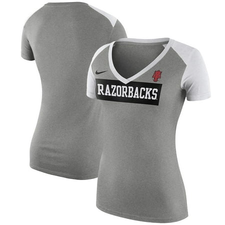 Arkansas Razorbacks Nike Women's Tailgate Nameplate Football V-Neck T-Shirt -