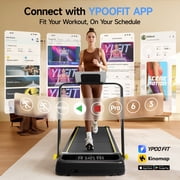 YPOO Clearance Walking Pad with Incline, Foldable Treadmill for Home and Office, 300 lb Capacity, Remote and APP Control
