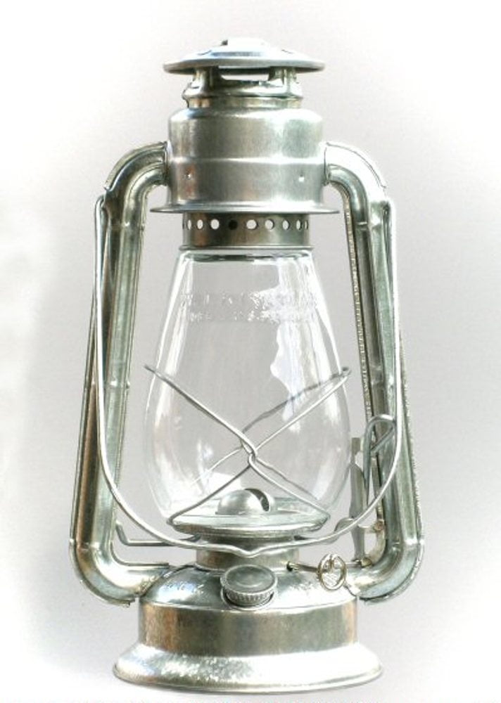 W T Kirkman 1 Little Champ 12" Galvanized Oil/Kerosene Burning Lantern