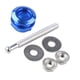 thumbnail image 4 of Kit de cierre de capó universal de 21 mm con pulsador, piezas de repuesto de aleación de aluminio, perfil bajo Azul, 4 of 9