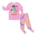 thumbnail image 5 of Hessimy Toddler Boys Girls Spring 2Pcs Thermal Underwear Long Sleeve Shirt Leggings Soft Casual Clothes, Spring Thermal Leggings(Pink,7-8 Years), 5 of 5