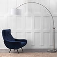 thumbnail image 4 of Safavieh LIT4352A Lighting Collection Mira 84" Shiny Nickel Arc Floor Lamp, 4 of 5