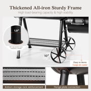 Alpha Joy Heavy Duty BBQ Charcoal Grill with Offset Smoker Overlarge 941 sq.in. Cooking Area