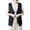 Black, variant on Vests for Women 2023 Spring and Autumn Linen Vest Sleeveless Casual Vest Solid Sweetheart Cotton Linen Short Coat
