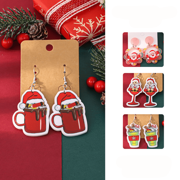 Yoyauz Christmas Earrings For Ladies Christmas Trees Snowflakes Bows Bells Lightweight Earrings Cute Christmas Parties Jewelry Gifts