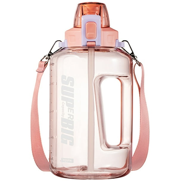 Muyoka Botella de agua deportiva con correa para el hombro Jarra deportiva a prueba de fugas de gran capacidad con asa Botella de agua portátil para gimnasio Fitness, entrenamiento, ciclismo de campin Muyoka Hogar