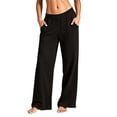thumbnail image 2 of Amkhujs Sweatpants Women Basic Side Pockets Straight Leg Casual Pants Elastic Waist Going Out Pants for Vacation Wear, 2 of 5