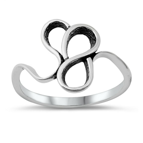 Abstract Modern Artistic Ring .925 Sterling Silver Band Jewelry Female Male Unisex Size 10