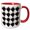 Red/White, variant on 3drose, Seamless Star Pattern Background - Abstract Geometrical Vector Design, 15oz Mug