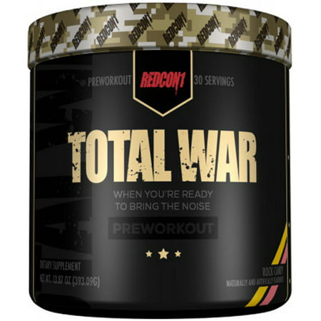 Redcon1 TOTAL WAR - PRE WORKOUT (Rock Candy 30 (Best Total Body Workout For Men)