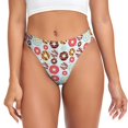 thumbnail image 1 of Balery Colorful Donuts Tangas de Algodón para Mujer con Estampado – Ropa Interior Sexy, Transpirable, G-string-4X-Large, 1 of 6