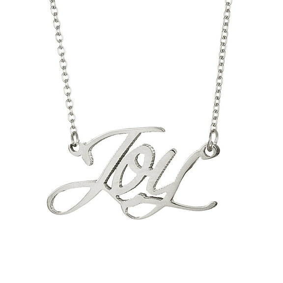 Joy Name Monogram Initial Necklace Stainless Steel Jewelry Valentine Gift