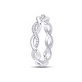 thumbnail image 3 of Diamond Princess 10kt White Gold Womens Round Diamond Fashion Braid Band Ring 1/10 Cttw, 3 of 4