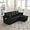 Black, variant on BISHE L-Shaped Sectional Sleeper Sofa, Modular 4-Seater Couch with Pull-Out Bed, Convertible Reversible Chaise Lounge, Storage Seat & 2 Pillows for Living Room, Emerald