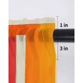 thumbnail image 6 of Pink Red Orange Curtains 63 Inch Length, Sheer Curtains for Bedroom Living Room Window Modern Abstract Oil Painted Geometric Rod Pocket Drapes Kitchen Curtains Small Half Window 42"x63" 2 Panels, 6 of 6