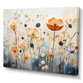 thumbnail image 2 of Designart "Orange Blue Muted botanics I" Abstract Botanicals Canvas Art Print, 2 of 5