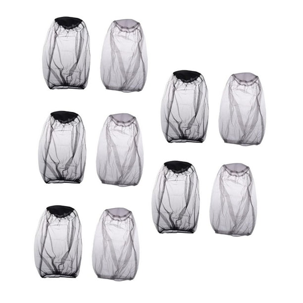 10x Capucha de red para sombrero, ligera, para el cuello, mosquitera, para actividades al aire libre, pesca, viajes, senderismo y acampada