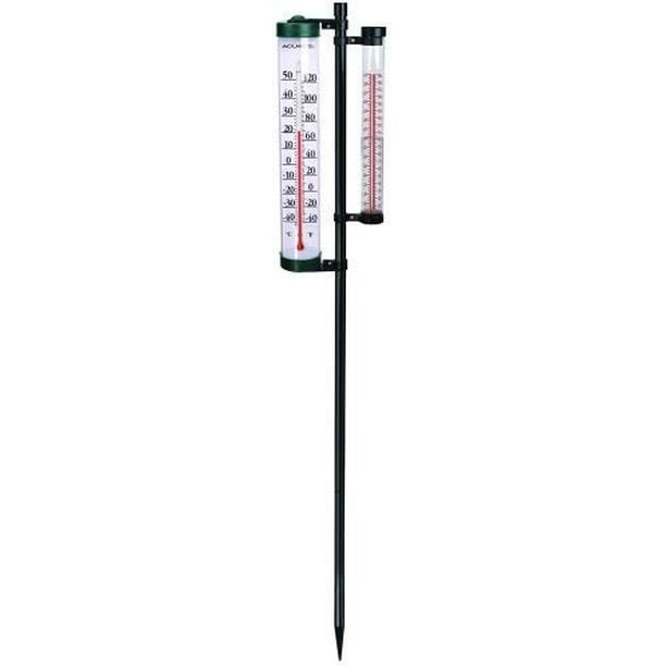 AcuRite 02345 8Inch Rain Gauge & Thermometer Swivel Combination