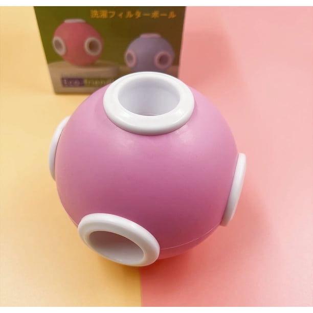 Bolsa de filtro para lavadora con rodillo pulsador de bolas de pelo de lavandería de estilo japonés, filtro de bola para quitar el pelo de perros y gatos