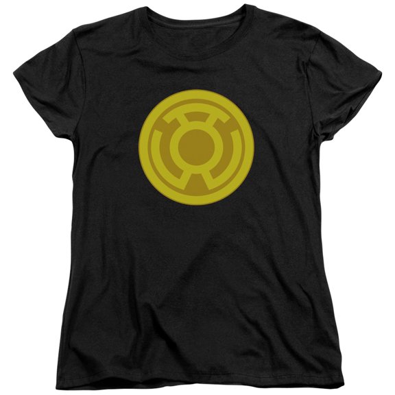 Green Lantern Yellow Symbol S/S Women's T-Shirt Black