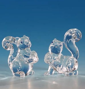 H&D Crystal Animals Squirrel Collectible Figurine & Crystal Cute Elephant Cut Glass Ornament Decor Table Centerpiece