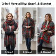 thumbnail image 2 of Christmas Winter Tartan Checked Shawl Blanket Scarf 80" x 30" – Cozy Oversized Holiday Plaid Wrap for Women & Men, 2 of 8