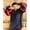 Black & Red, variant on The Pirate Dressing C1060 European Medieval Shirt- Navy & Turquoise - Small & Medium