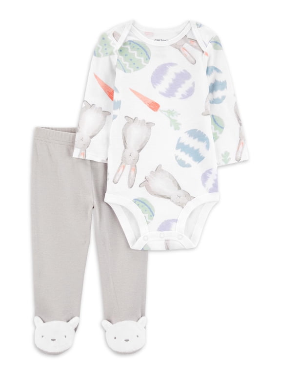 Baby Unisex Easter Outfit Set, 2-Piece, Sizes Preemie-6/9 Months