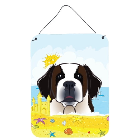 Saint Bernard Summer Beach Wall or Door Hanging Prints