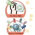 thumbnail image 2 of NimJoy Toddler Dinosaur Bowling Set Kids Indoor Outdoor Toy for Boys 3-6 Year Girls W/10 Pins & 2 Balls, 2 of 7
