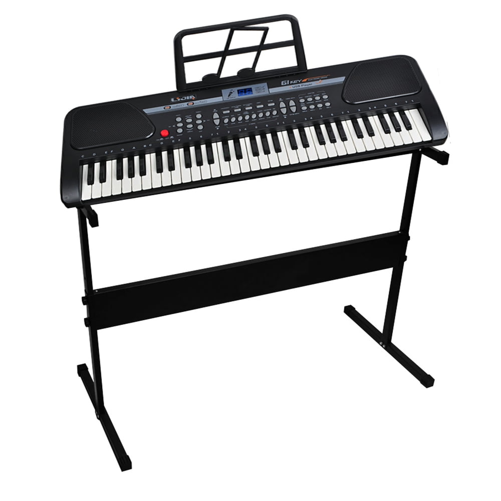 61 Key Music Electronic Keyboard Electric Digital Piano Organ  Black 