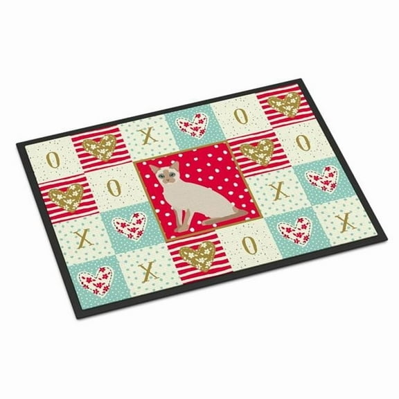 Carolines Treasures Tonkinese Cat Love Indoor or Outdoor Mat 18x27 doormats, Multicolor