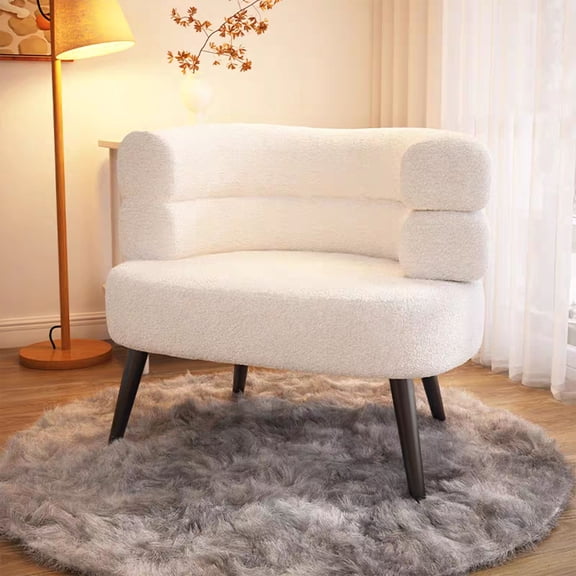 Vanity Makeup Desk Chair,Makeup Stools Home Office Desk Chair with Backrest, Wide Seat for Living Room, Bedroom for Study,Make up Room,Small Space(White)