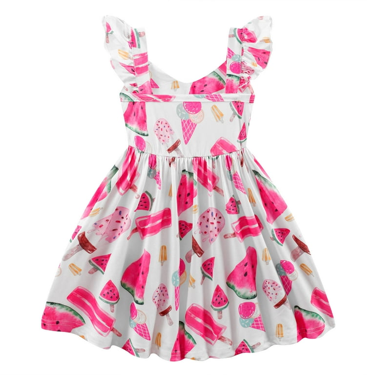 ice cream dress 4t Girls' ice cream print sleeveless twirl dress 8