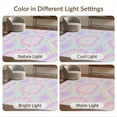thumbnail image 7 of ODIKA 6'x9' Washable Area Rug Non-Slip, Chair-Friendly, Pink Dye Mermaid Galaxy Shaped Tie Kawaii Heart Motif with Rainbow Stars Design for Dining Room, Under Table, Office Décor, 7 of 7