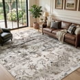 thumbnail image 3 of VUNATE 5'x7' Area Rugs for Living Room Machine Washable Rugs Abstract Vintage Distressed Indoor Rug Carpet Soft Lightweight Large Area Rug for Bedroom Dining Room Kitchen Foldable Nonslip Rug Taupe, 3 of 8
