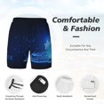 thumbnail image 3 of Fuzoiu Futuristic Book Knowledge Print Men's Swim Shorts,Quick-Dry Double-Layer Swim Trunks,Board Trunks,Beach Shorts Swimwear Bathing Suits-3X-Large, 3 of 6