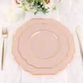 Efavormart 10 Pack 8" Blush/Rose Gold Hard Plastic Dessert Appetizer
