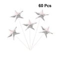 thumbnail image 4 of FRCOLOR 60pcs Silver 3D Star Cake Picks Aluminium Foil Paper Party Cupcake Topper for Birthday Decor, 4 of 8